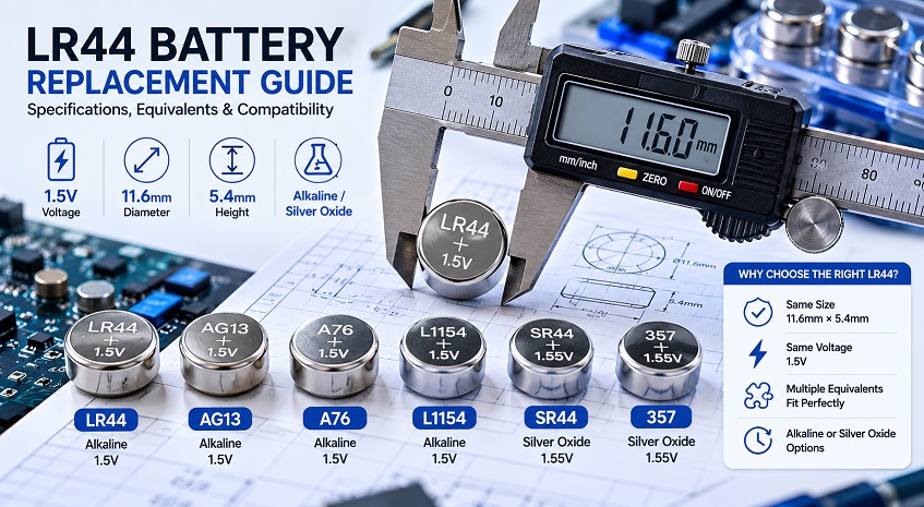 LR44 battery replacement size and voltage reference LR44 battery replacement size and voltage reference