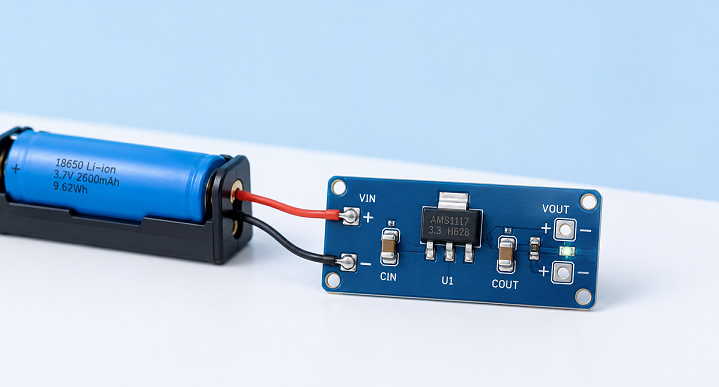Battery powered LDO regulator input voltage margin
