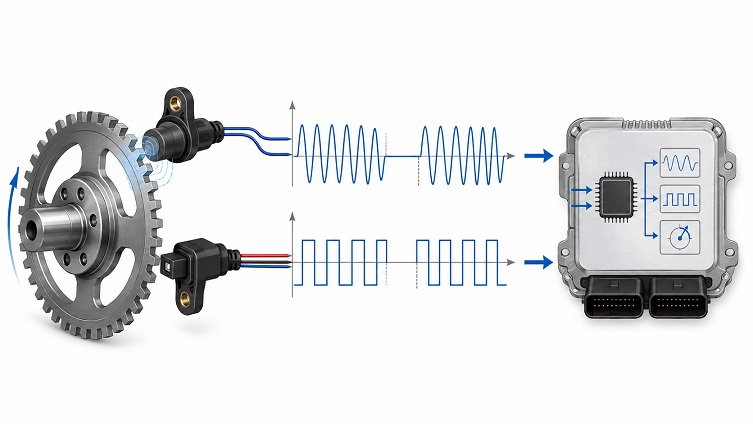 Crankshaft position sensor signal principle
