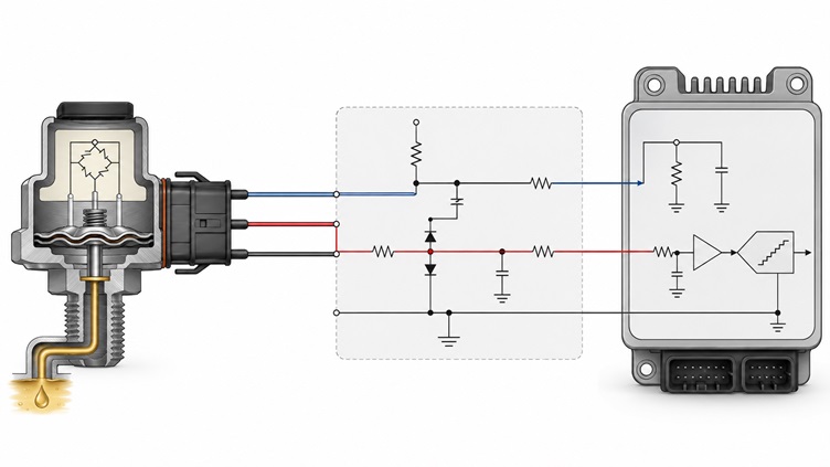 oil pressure sensor to ECU