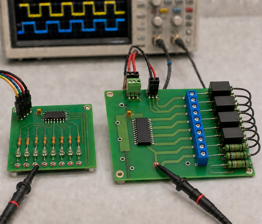 74HC595 vs TPIC6B595: Output Drive, Pinout, Current, and Load Selection
